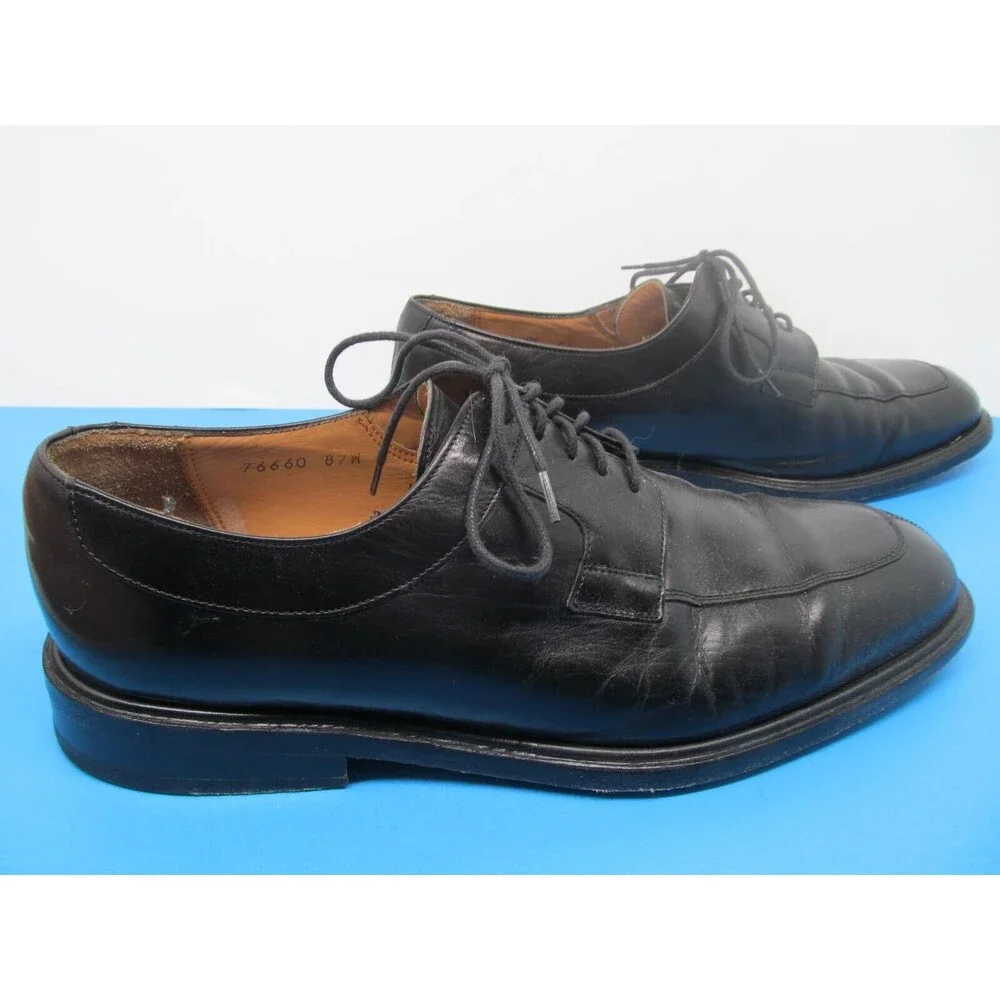 Mezlan Fiore Mens Black Leather Split Toe Derbys Size US 9.5 D Made In Spain